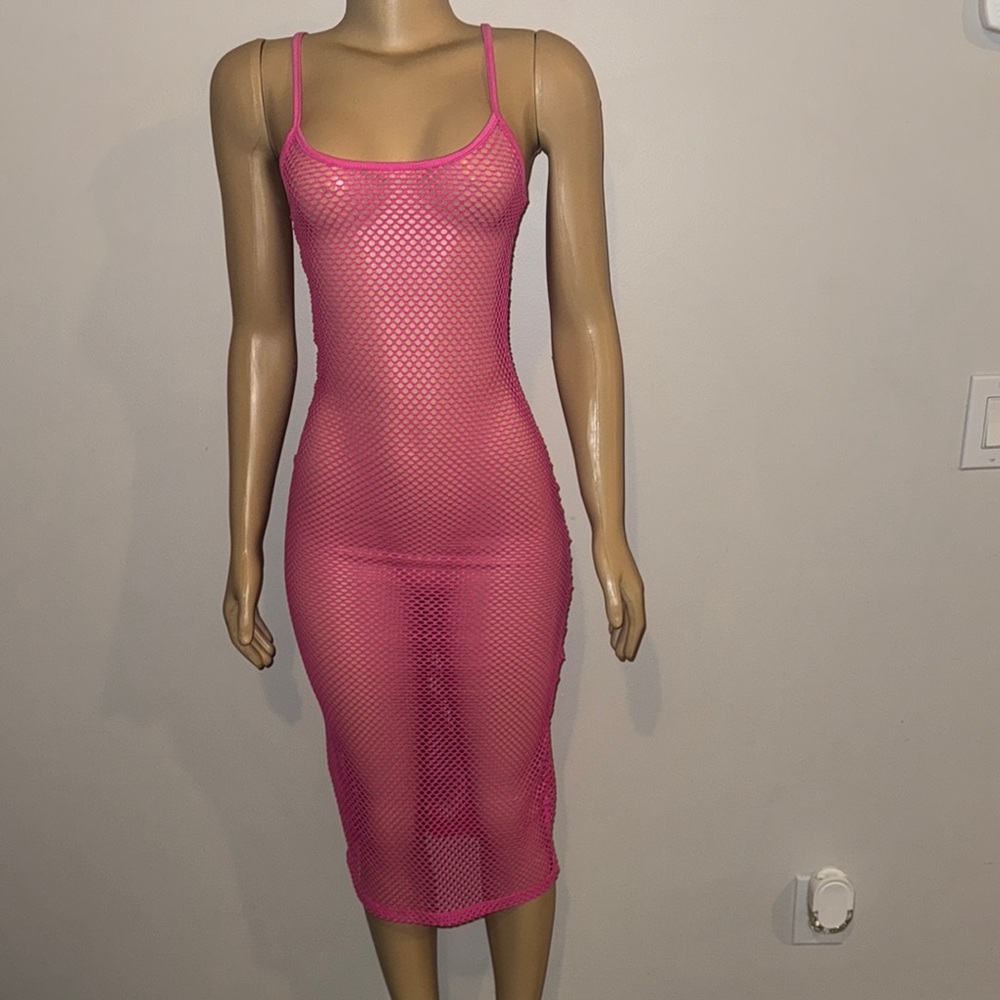 Pink Mesh Dress
